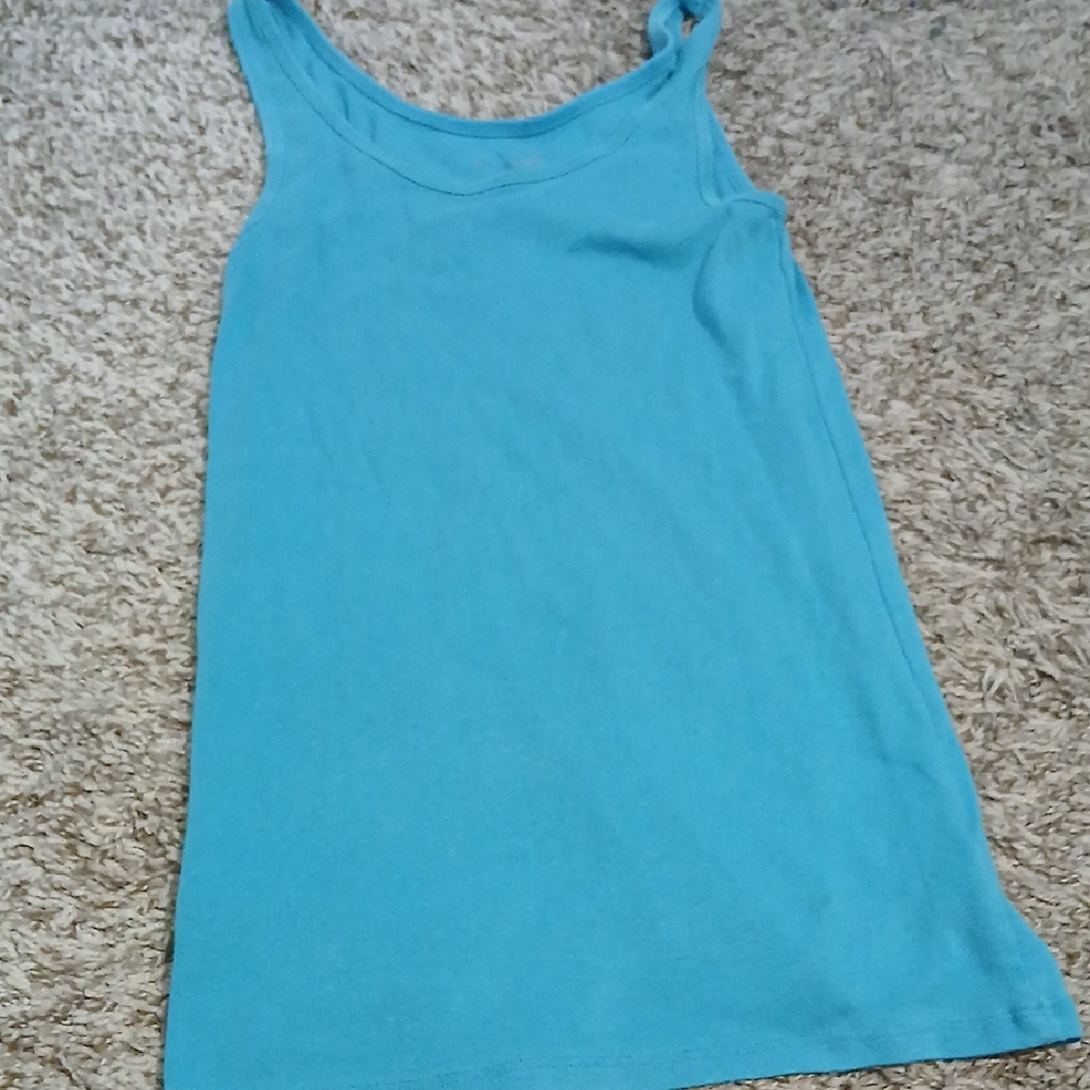 Merona Blue Fitted Sleeveless Tank Top